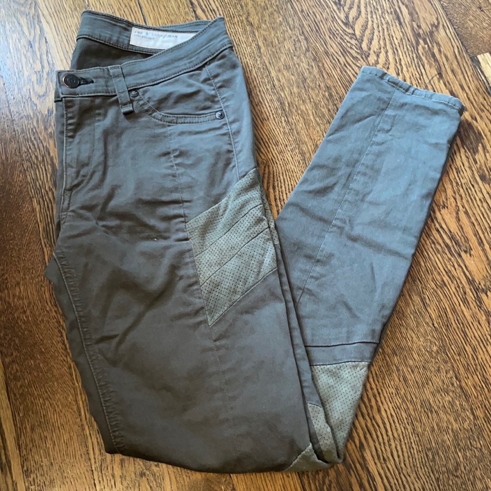 Army Green Pants with Side Detail